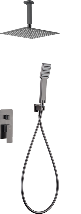 IMEX GPC061/BGM CATANIA Conjunto Ducha Monomando Empotrado Black Gun Metal