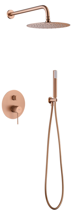 IMEX GPD038/ORC LINE Conjunto Ducha Monomando Empotrado Oro Rosa Cepillado