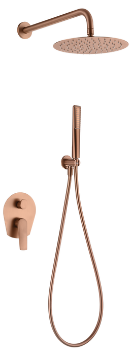 IMEX GPD055/ORC DELOS Conjunto Ducha Monomando Empotrado Oro Rosa Cepillado