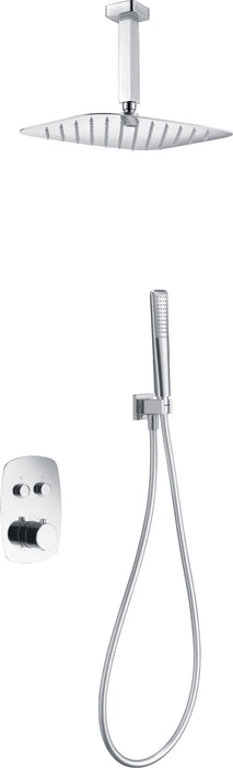 IMEX GPF036 FEROE Conjunto de Ducha Empotrado Termostático Cromo
