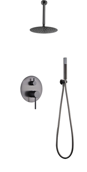 IMEX GPT039/BGM TÍVOLI Conjunto Ducha Monomando Empotrado Color Black Gun Metal