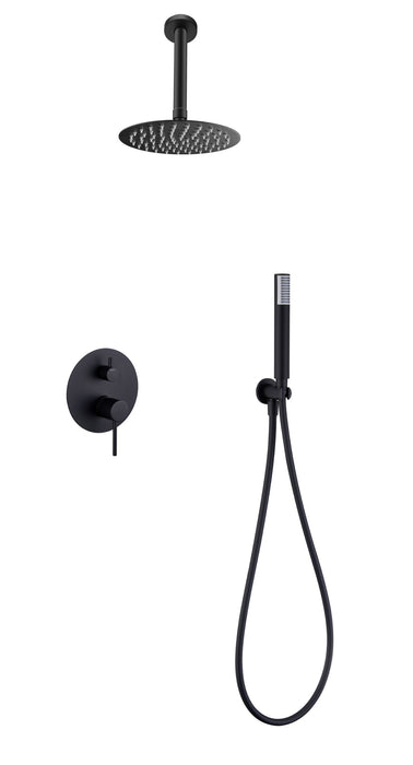 IMEX GPT039/NG TÍVOLI Conjunto Ducha Monomando Empotrado Color Negro Mate