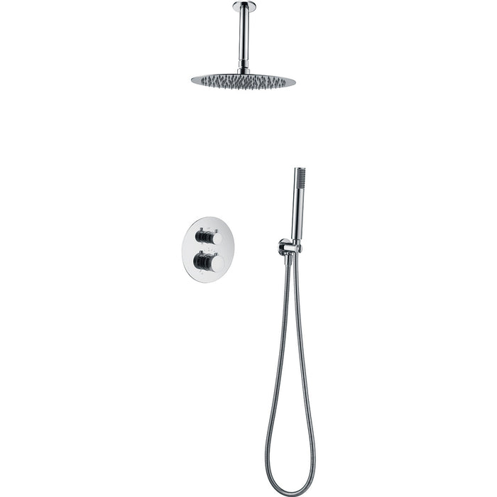 IMEX GTQ038 TOP Conjunto de Ducha Empotrado Termostático Cromo