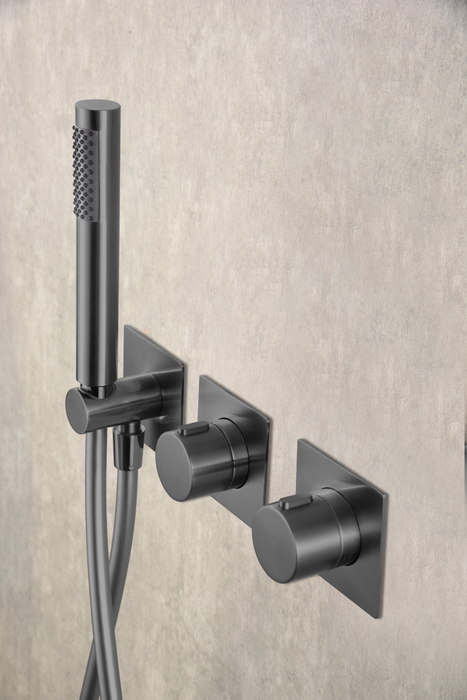IMEX GTN062/BGM NEPAL Conjunto Ducha Termostatico Empotrado Black
