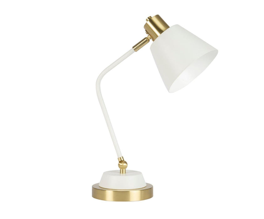ANDREA HOUSE IL72029 Lámpara Mesa Metal Blanco 31x16x45 CM