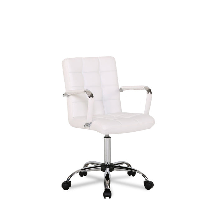 FURNITURE STYLE FS103EBL ISABELLA Silla de Oficina Imitación Piel Color Blanco