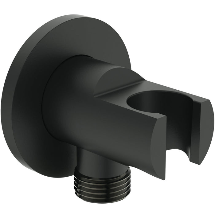 IDEAL STANDARD BC807XG Soporte Pared Redondo C/Toma Negro Seda