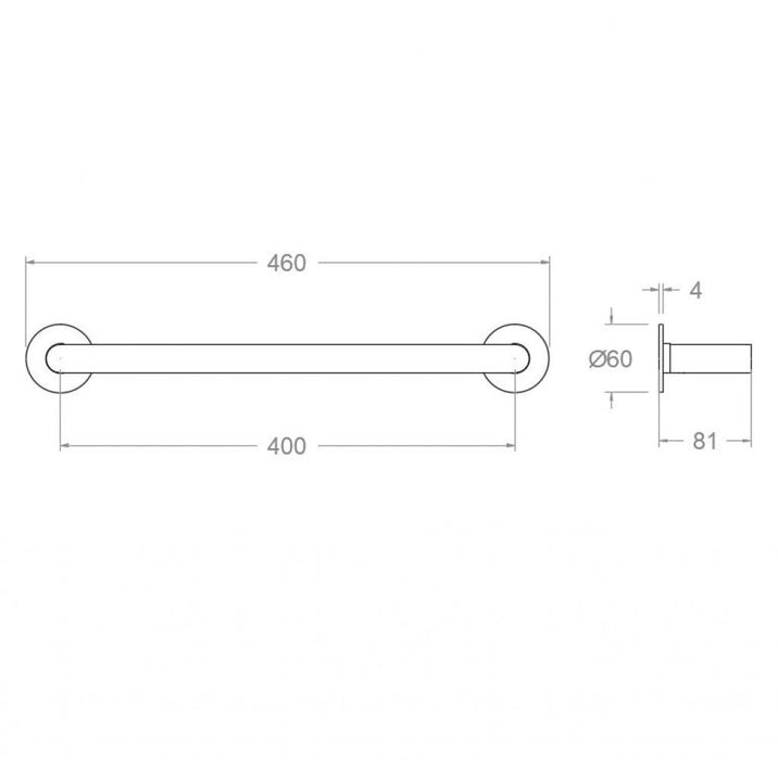 RAMONSOLER TOAL04 ERGOS Toallero L 40 cm Negro Mate