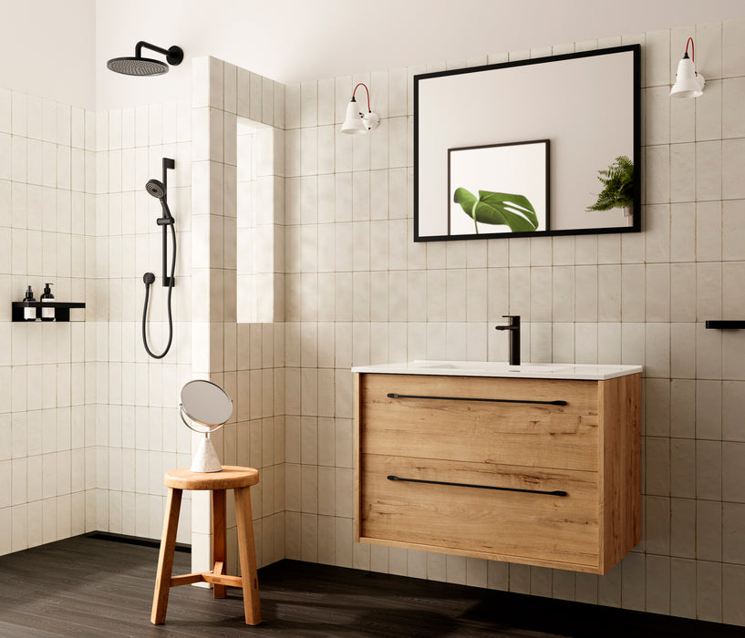 BATHME LENNOX Conjunto Mueble de Baño Completo con Lavabo Encimera Roble Ostippo