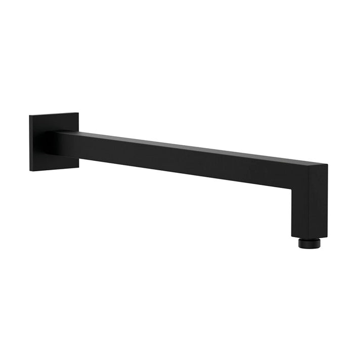 LLAVISAN L110001 Brazo Ducha cuadrado pared 37 cm latón Negro Mate