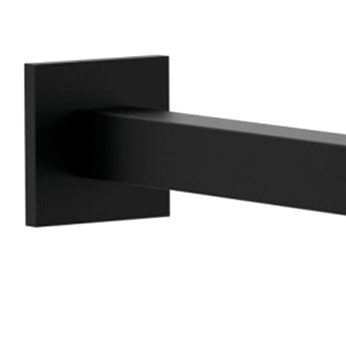 LLAVISAN L110001 Brazo Ducha cuadrado pared 37 cm latón Negro Mate