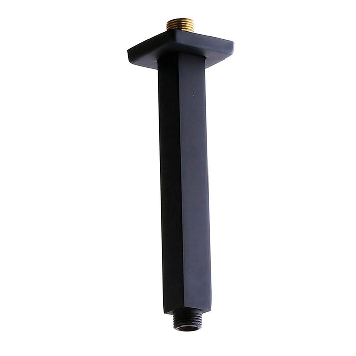 LLAVISAN L110003 Brazo Ducha cuadrado techo 17 cm Latón Negro Mate