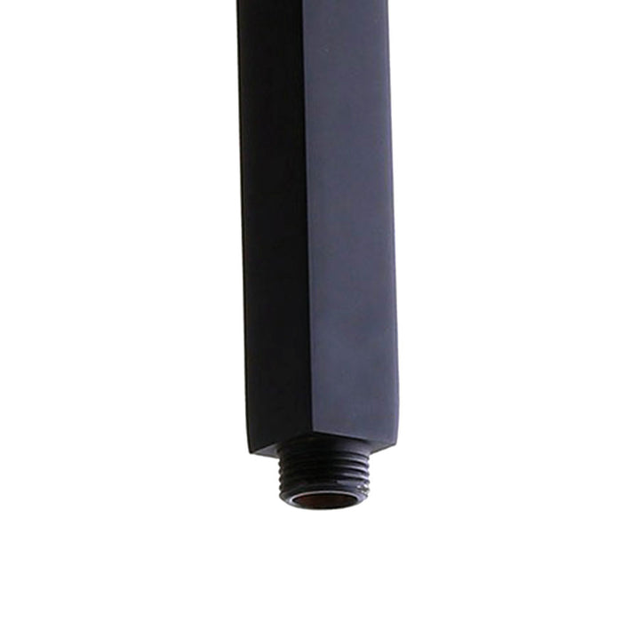 LLAVISAN L110003 Brazo Ducha cuadrado techo 17 cm Latón Negro Mate