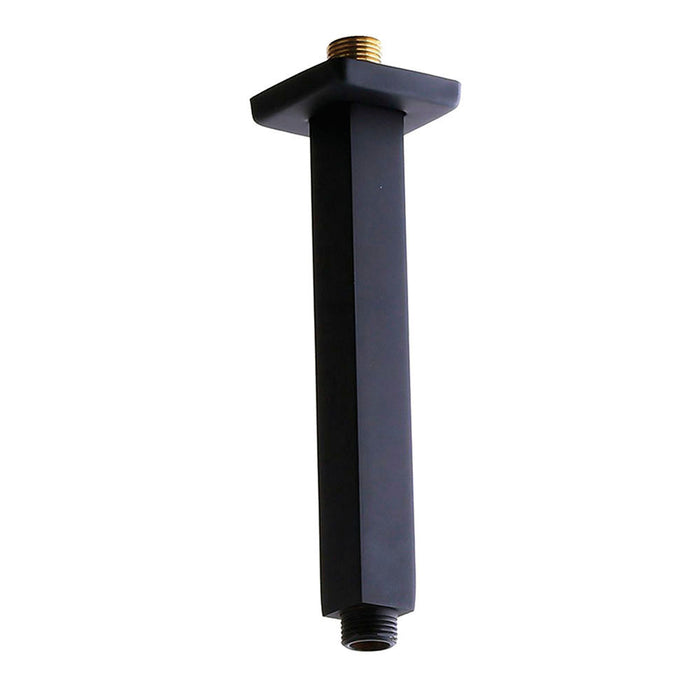 LLAVISAN L110003 Brazo Ducha cuadrado techo 17 cm Latón Negro Mate