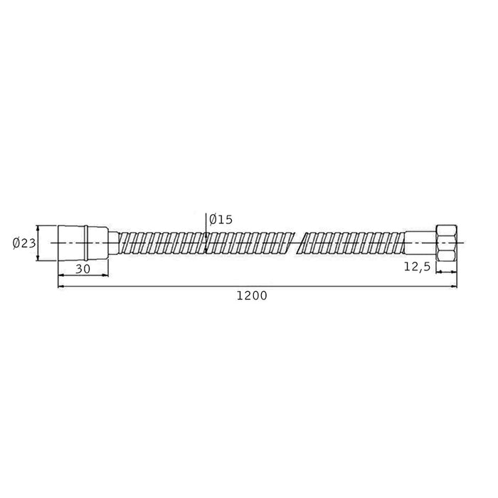 LLAVISAN L151601 Flexo Hidroescobilla Grifo WC acero inoxidable cromo brillo