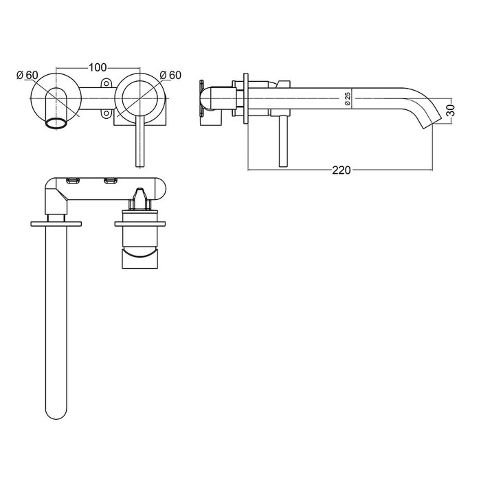 LLAVISAN L157584 Grifo Monomando Empotrada Lavabo Negro