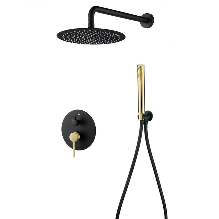 LLAVISAN L157604 OSLO Grifo Monomando Empotrada Pared Negro Mate Oro