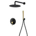 LLAVISAN L157604 OSLO Grifo Monomando Empotrada Pared Negro Mate Oro