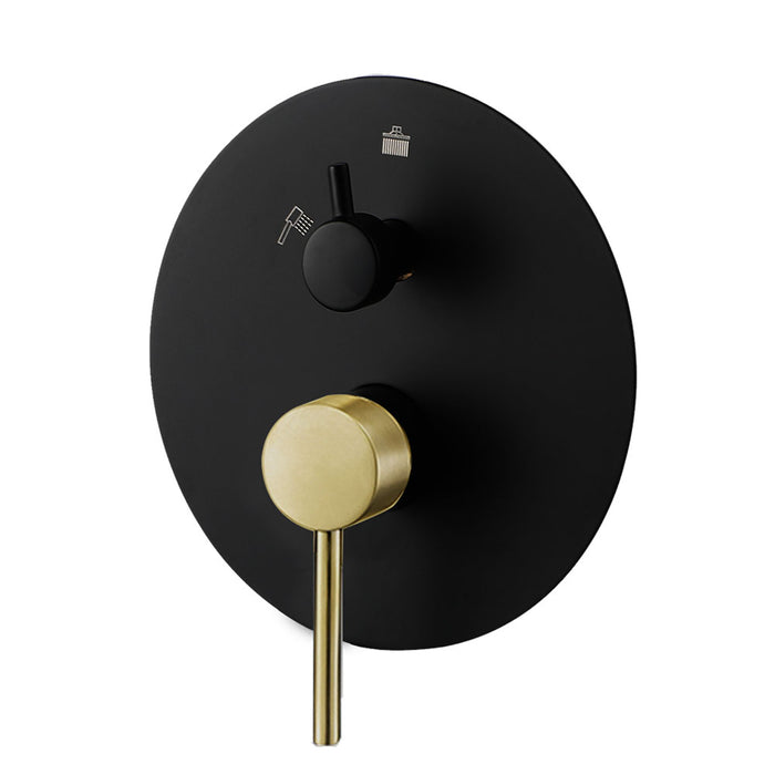 LLAVISAN L157604 OSLO Grifo Monomando Empotrada Pared Negro Mate Oro