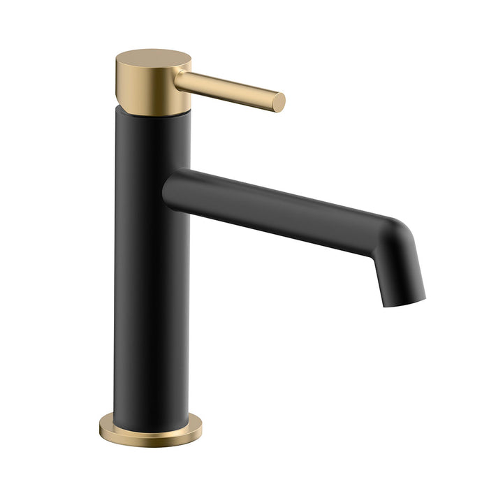 LLAVISAN L157634 OSLO Grifo Monomando de Lavabo Negro Mate Oro