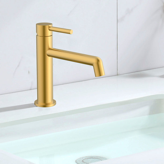 LLAVISAN L157694 OSLO Grifo Monomando de Lavabo Oro Cepillado