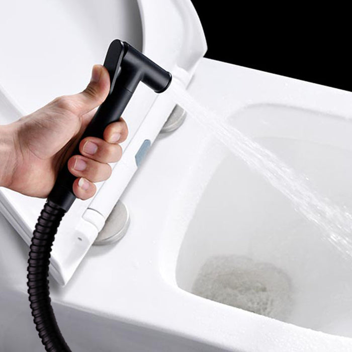 LLAVISAN L157764 OSLO Grifo WC Monomando Hidroescobilla Negro Oro Agua Fría y Caliente