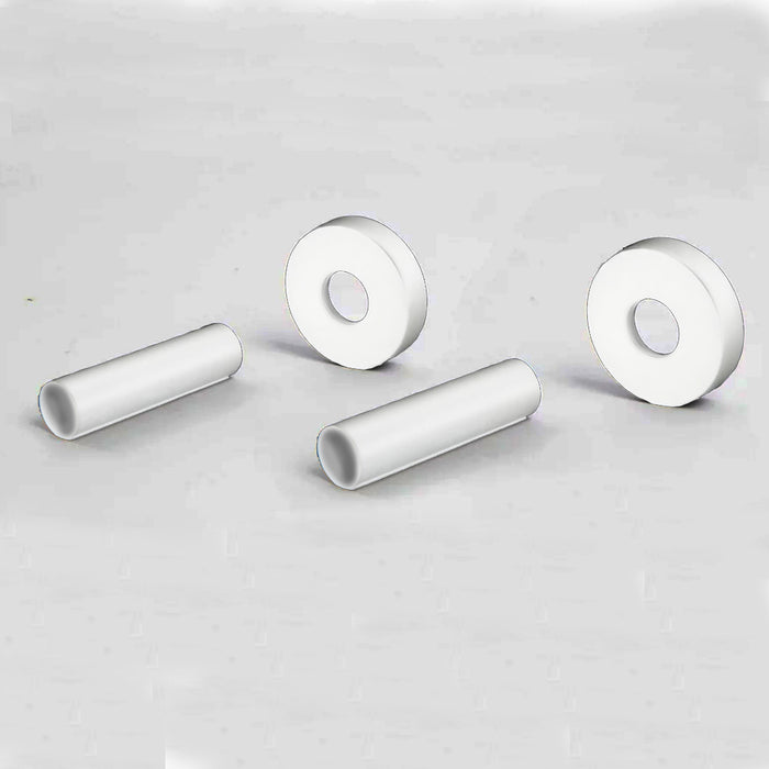 LLAVISAN L307794 Kit cubretubos, dos unidades, con embellecedores, acabado blanco brillo