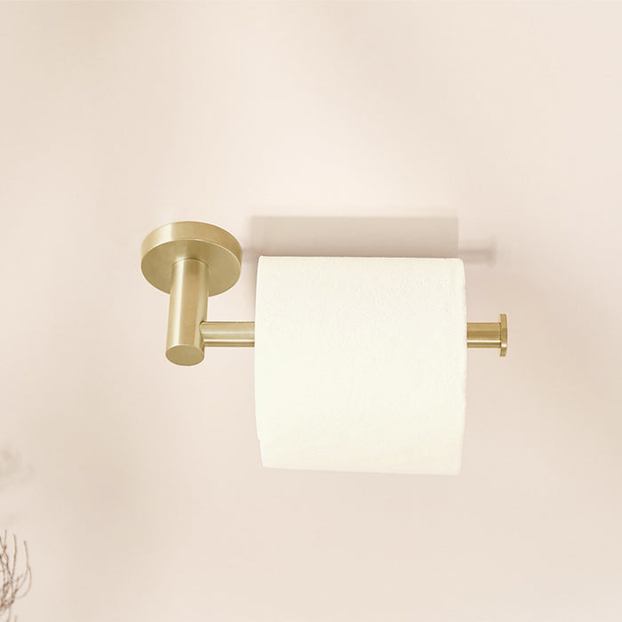 SANYCCES POR001BG LOOP Portarrollos de Papel de WC Color Oro Cepillado