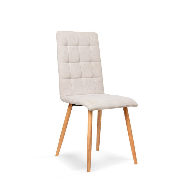 FURNITURE STYLE FS7004ARENFAB NADIA Silla de Comedor Textil Color Beige