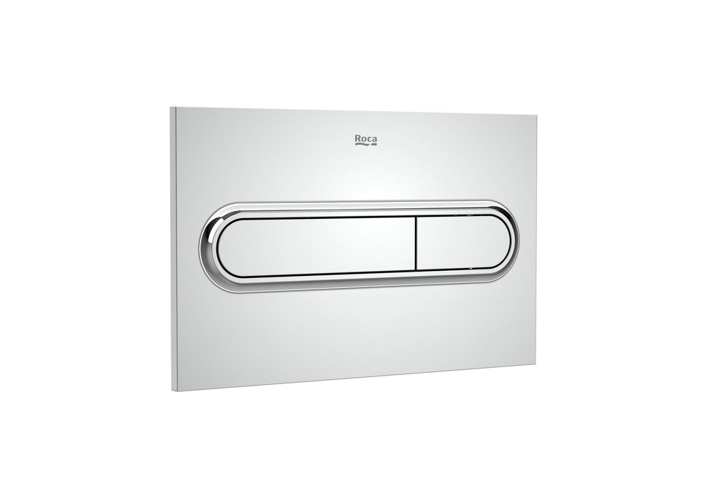 ROCA PACK ONA+DUPLO Inodoro Suspendido Rimless Pulsador Cromo