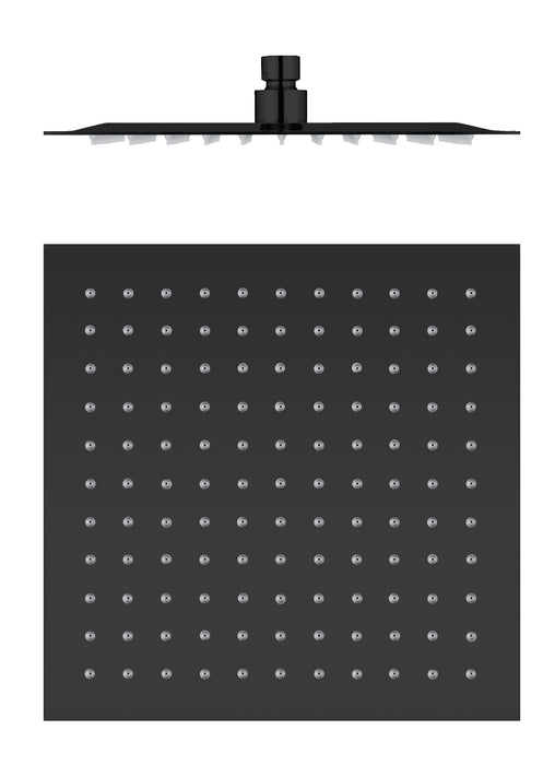 LLUVIBATH RC3100500S025025 Rociador Cuadrado 25x25 cm Negro Mate