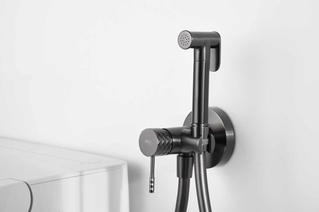IMEX RDG053/BGM GÉNOVA Grifo Monomando WC Empotrado de Bidé Black Gun Metal