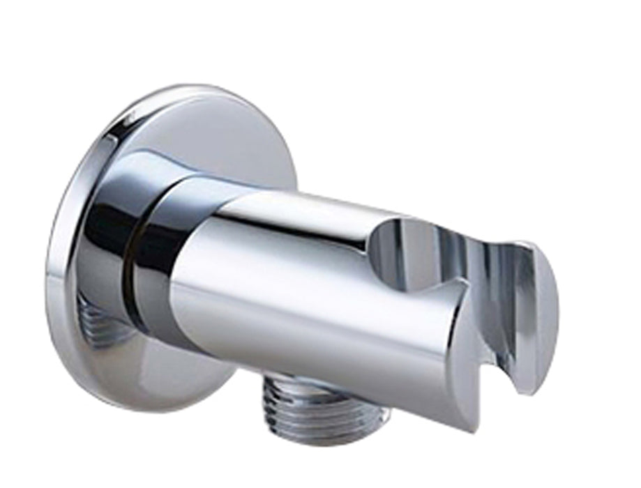 LLUVIBATH SD30012 Soporte Ducha Pared Con Toma Agua Redondo Cromo