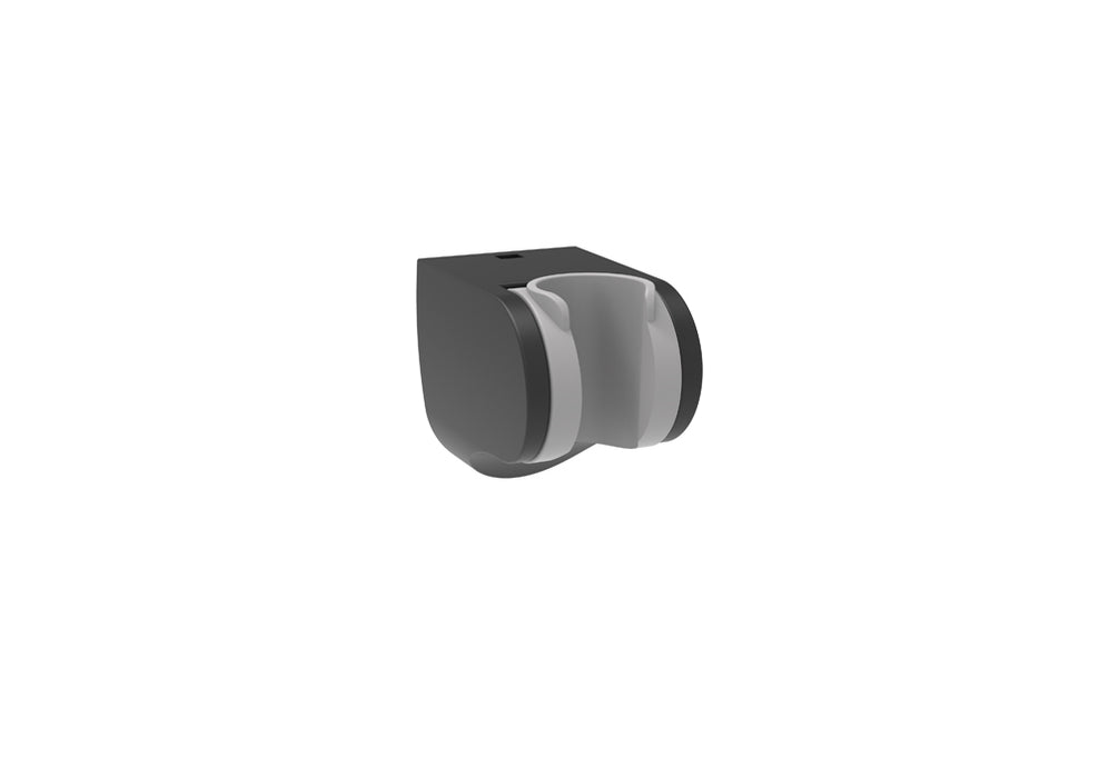 LLUVIBATH SD41005 Soporte Ducha Pared Redondo Negro Mate