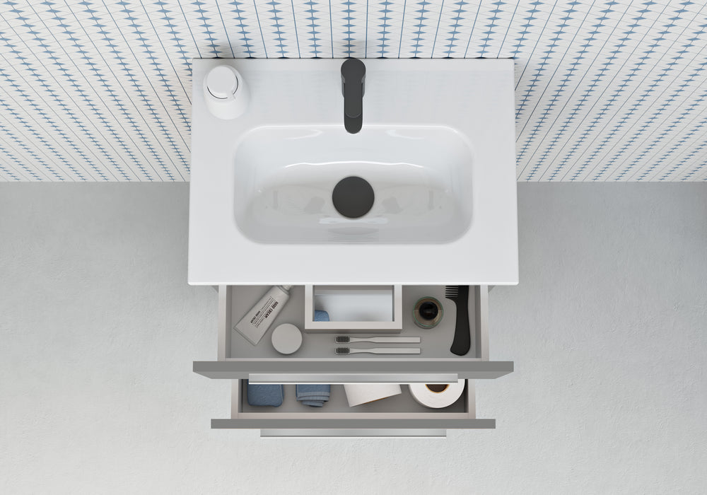 ROYO C0070878 STREET 50 Conjunto Mueble de Baño 2 Cajones Blanco Brillo