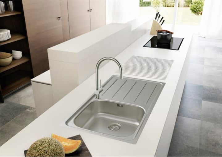 ROCA A873801A01 VICTORIA Fregadero 1 Cubeta Escurridor Derecha 80 cm Acero Inoxidable