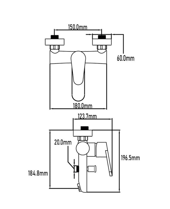 UNIVERSAL DE GRIFERÍA GS10071 BIDASOA Grifo Monomando Baño/Ducha Cromo