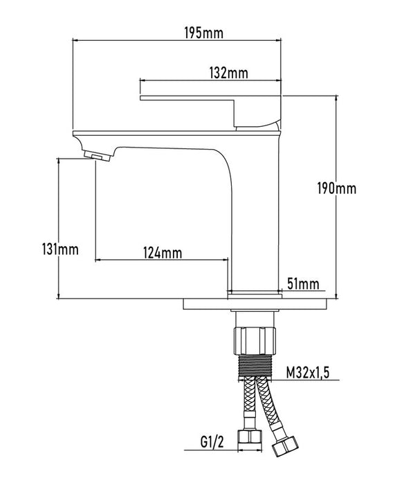 UNIVERSAL DE GRIFERÍA GS10094 KIZU Grifo Monomando Lavabo Cromo