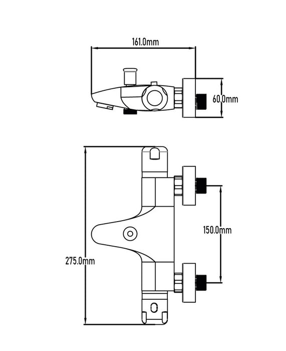 UNIVERSAL DE GRIFERÍA GT11002 SENA Grifo Termostático Baño/Ducha Cromo