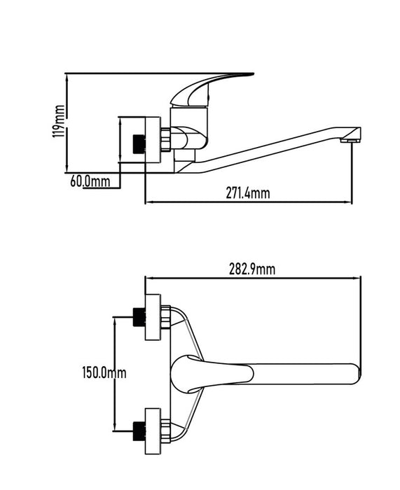 UNIVERSAL DE GRIFERÍA GC11047 KAPUAS Grifo Monomando Fregadero Cromo
