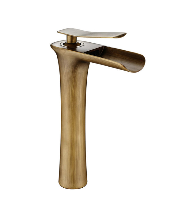 UNIVERSAL DE GRIFERÍA GL11070 ARTAZUL Grifo Monomando Lavabo Caño Cascada Latón Envejecido Antique