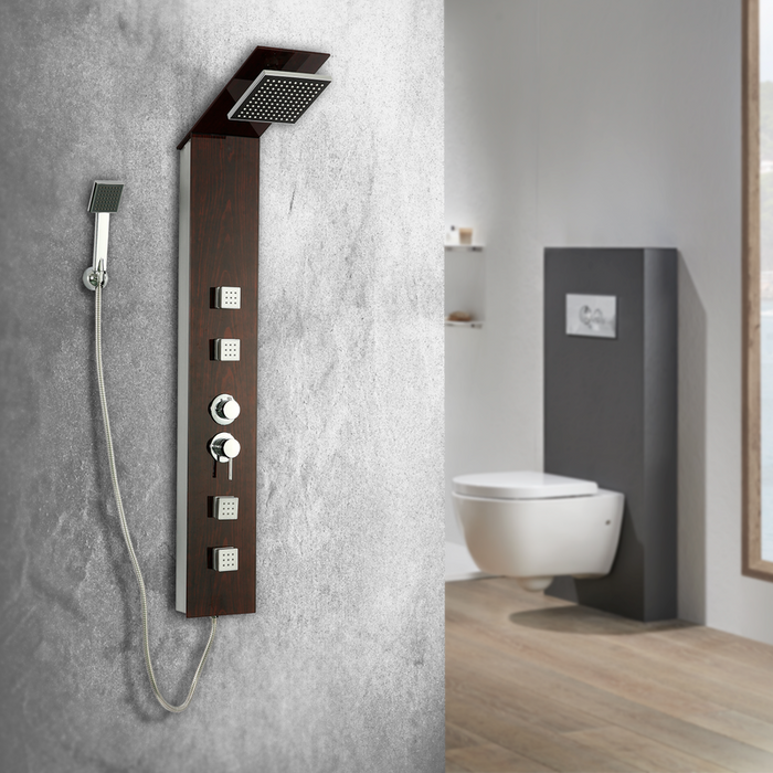 UNIVERSAL DE GRIFERÍA CH30011 JAÉN Columna de Ducha Hidromasaje Cristal