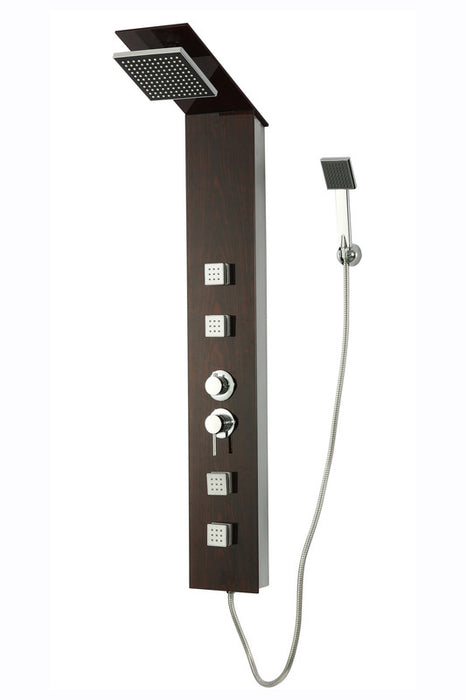 UNIVERSAL DE GRIFERÍA CH30011 JAÉN Columna de Ducha Hidromasaje Cristal