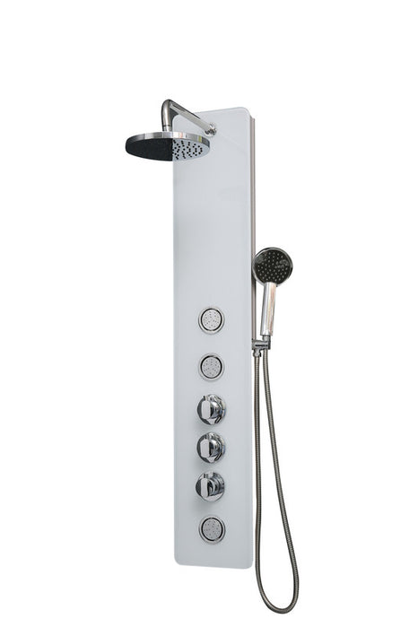 UNIVERSAL DE GRIFERÍA CH30027 HIDROTERAPIA Columna de Ducha Hidromasaje Cristal