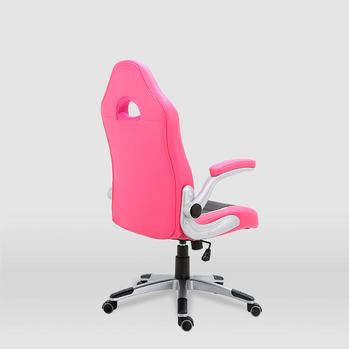 FURNITURE STYLE FS2427RSNG VICTORIA Silla de Estudio Imitación Piel Color Rosa/Negro