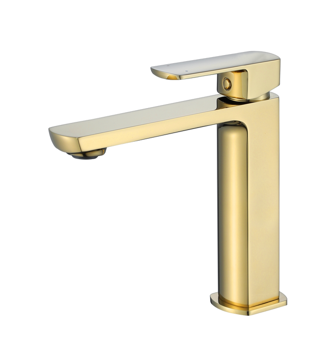 LLUVIBATH YN30136 YANET Grifo Lavabo Monomando Oro Cepillado