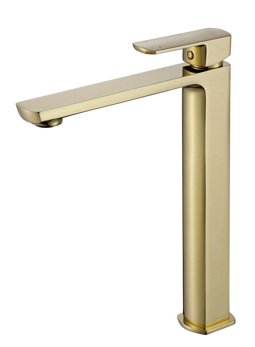 LLUVIBATH YN30636 YANET Grifo Lavabo Alto Monomando Oro Cepillado