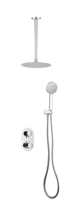 LLUVIBATH ZE03D12 ZEUS Techo Conjunto Ducha Empotrado Termostática Cromo