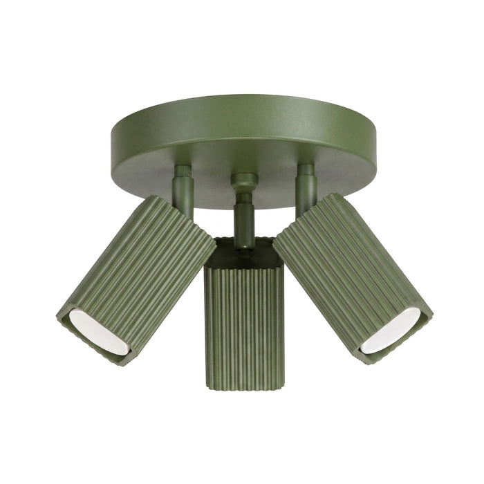 SOLLUX SL.3180 Lámpara De Techo Rayo 3P Verde Oliva