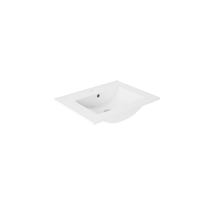 VISOBATH GRANADA Mueble de Baño con Lavabo Suspendido 2 Cajones Color Gris Ceniza Tirador Blanco